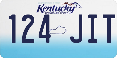 KY license plate 124JIT