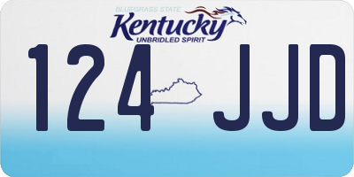 KY license plate 124JJD