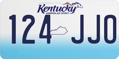 KY license plate 124JJO