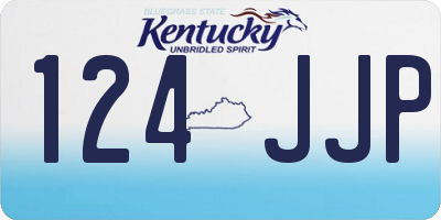KY license plate 124JJP