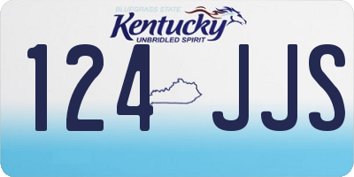 KY license plate 124JJS