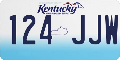 KY license plate 124JJW