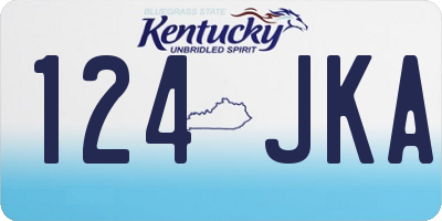 KY license plate 124JKA