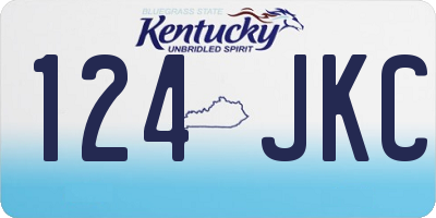 KY license plate 124JKC