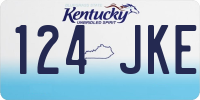 KY license plate 124JKE