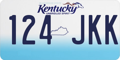 KY license plate 124JKK