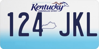 KY license plate 124JKL