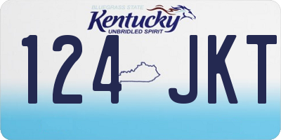 KY license plate 124JKT