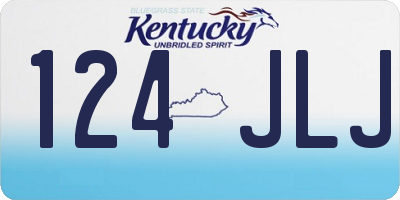 KY license plate 124JLJ