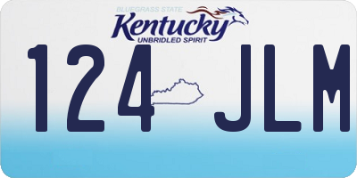 KY license plate 124JLM