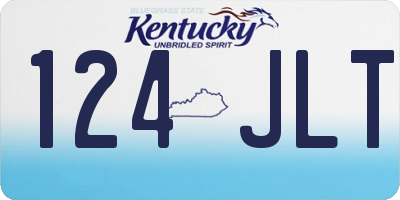 KY license plate 124JLT