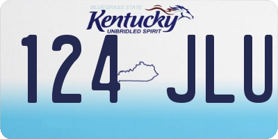 KY license plate 124JLU