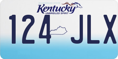 KY license plate 124JLX