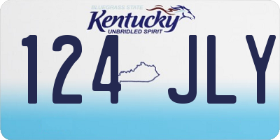 KY license plate 124JLY