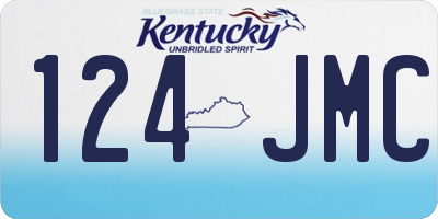 KY license plate 124JMC