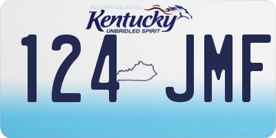 KY license plate 124JMF