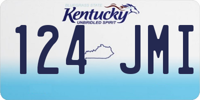 KY license plate 124JMI