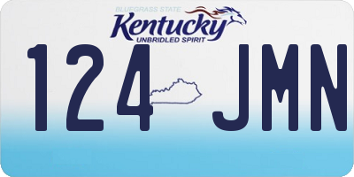 KY license plate 124JMN