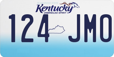 KY license plate 124JMO