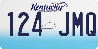 KY license plate 124JMQ