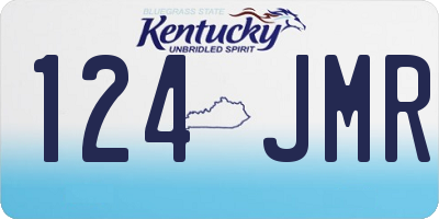 KY license plate 124JMR