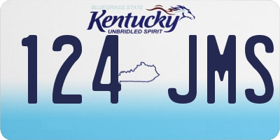 KY license plate 124JMS