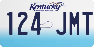 KY license plate 124JMT