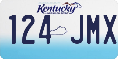 KY license plate 124JMX