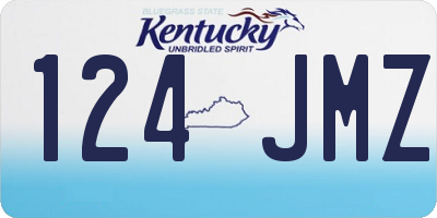 KY license plate 124JMZ