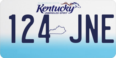 KY license plate 124JNE