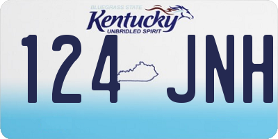 KY license plate 124JNH