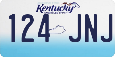 KY license plate 124JNJ