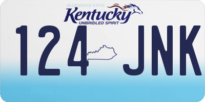 KY license plate 124JNK