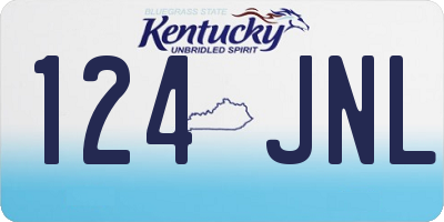 KY license plate 124JNL