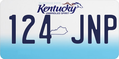 KY license plate 124JNP