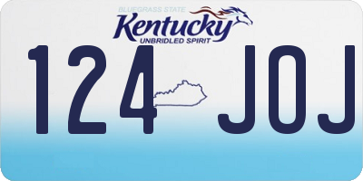 KY license plate 124JOJ