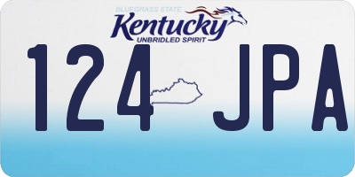 KY license plate 124JPA