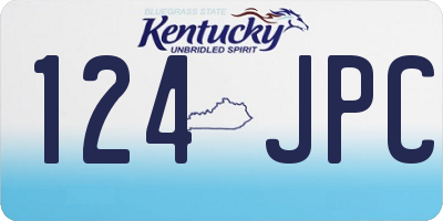 KY license plate 124JPC