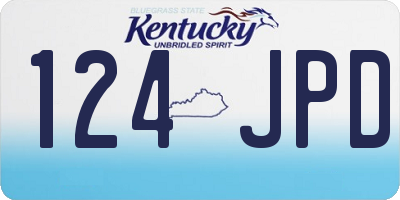 KY license plate 124JPD
