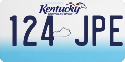 KY license plate 124JPE