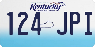 KY license plate 124JPI