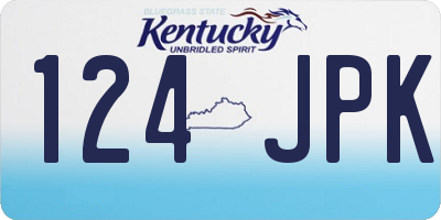 KY license plate 124JPK