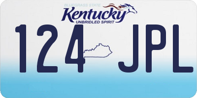 KY license plate 124JPL