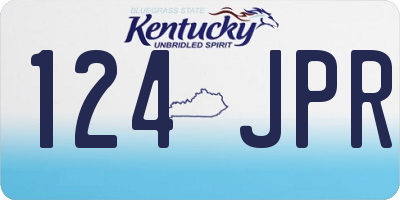 KY license plate 124JPR