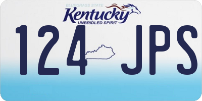 KY license plate 124JPS