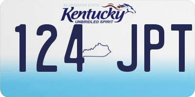 KY license plate 124JPT