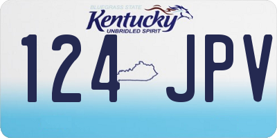 KY license plate 124JPV