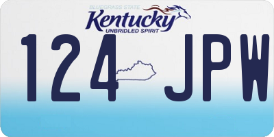 KY license plate 124JPW