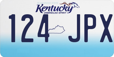 KY license plate 124JPX