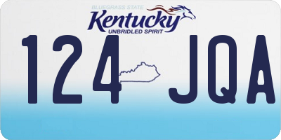 KY license plate 124JQA